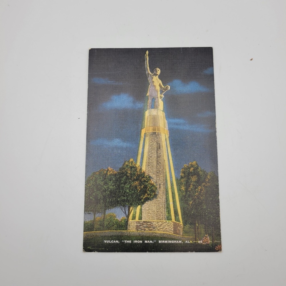 Vulcan The Iron Man Birmingham Alabama Statue Vintage Postcard 804-A7
